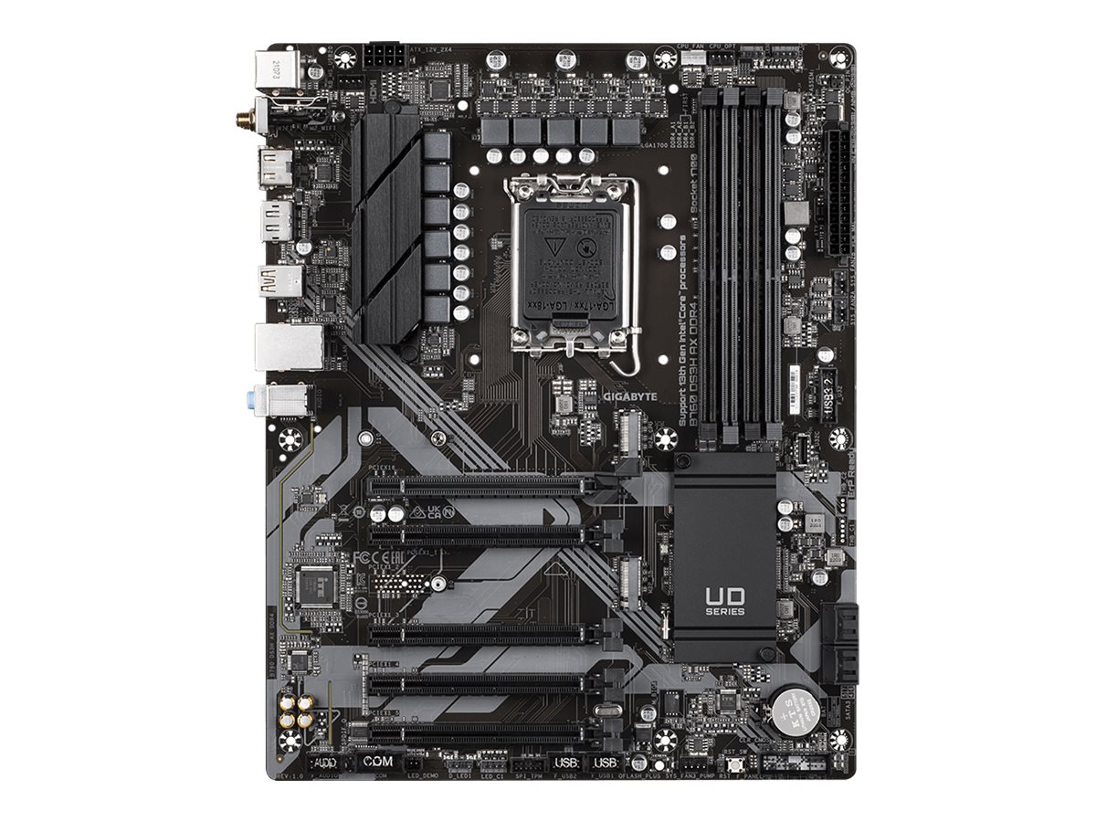 Gigabyte B760 DS3H AX DDR4 - 1.X - Motherboard - ATX - LGA1700-Sockel - B760 Chipsatz - USB-C 3.2 Gen 2x2 USB 3.2 Gen 2 USB 3.2 Gen 1 - Gigabit LAN Wi-Fi 6E - Onboard-Grafik (CPU erforderlich)