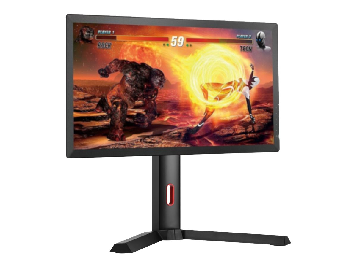 Techly DESK 100 - Aufstellung - für Monitor - Schwarz  Rot - Bildschirmgröße 43.2-81.3 cm (17"-32")