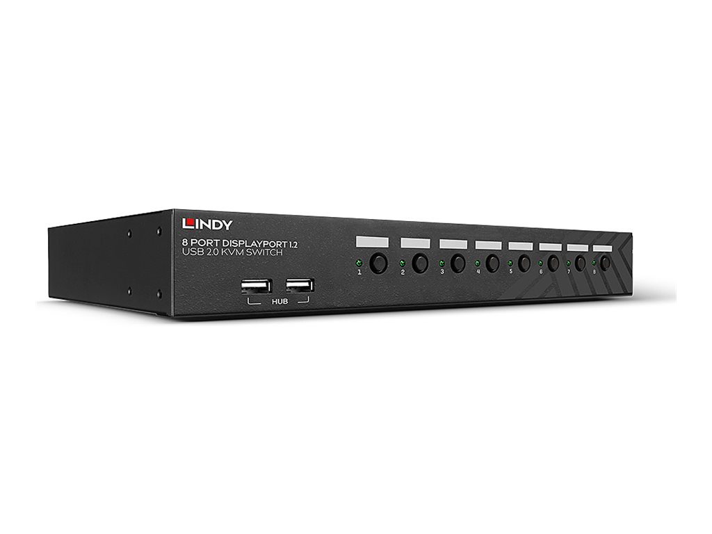 Lindy KVM-Audio-Switch - 8 x DisplayPort  Audio  USB