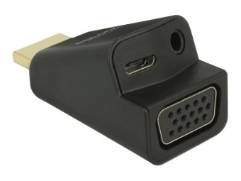 Delock Videokonverter - HDMI - VGA - Schwarz
