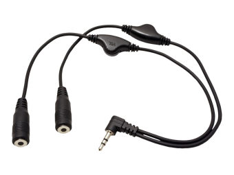 ROLINE Y Audio Cable - Audio-Splitter - mini-phone stereo 3.5 mm männlich zu mini-phone stereo 3.5 mm weiblich