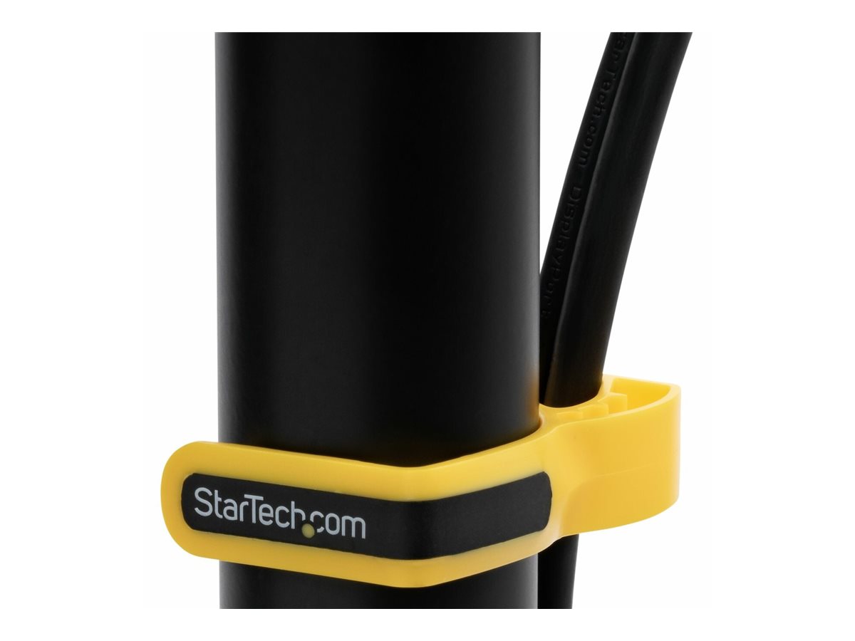 StarTech.com Monitorhalterung für VESA kompatible Bildschirme bis zu 34" und 8 kg  - Gelenkige Halterung für einzelnen Monitor - höhenverstellbar mit TischklemmeDurchführung - Schwarz (ARMPIVOTB)