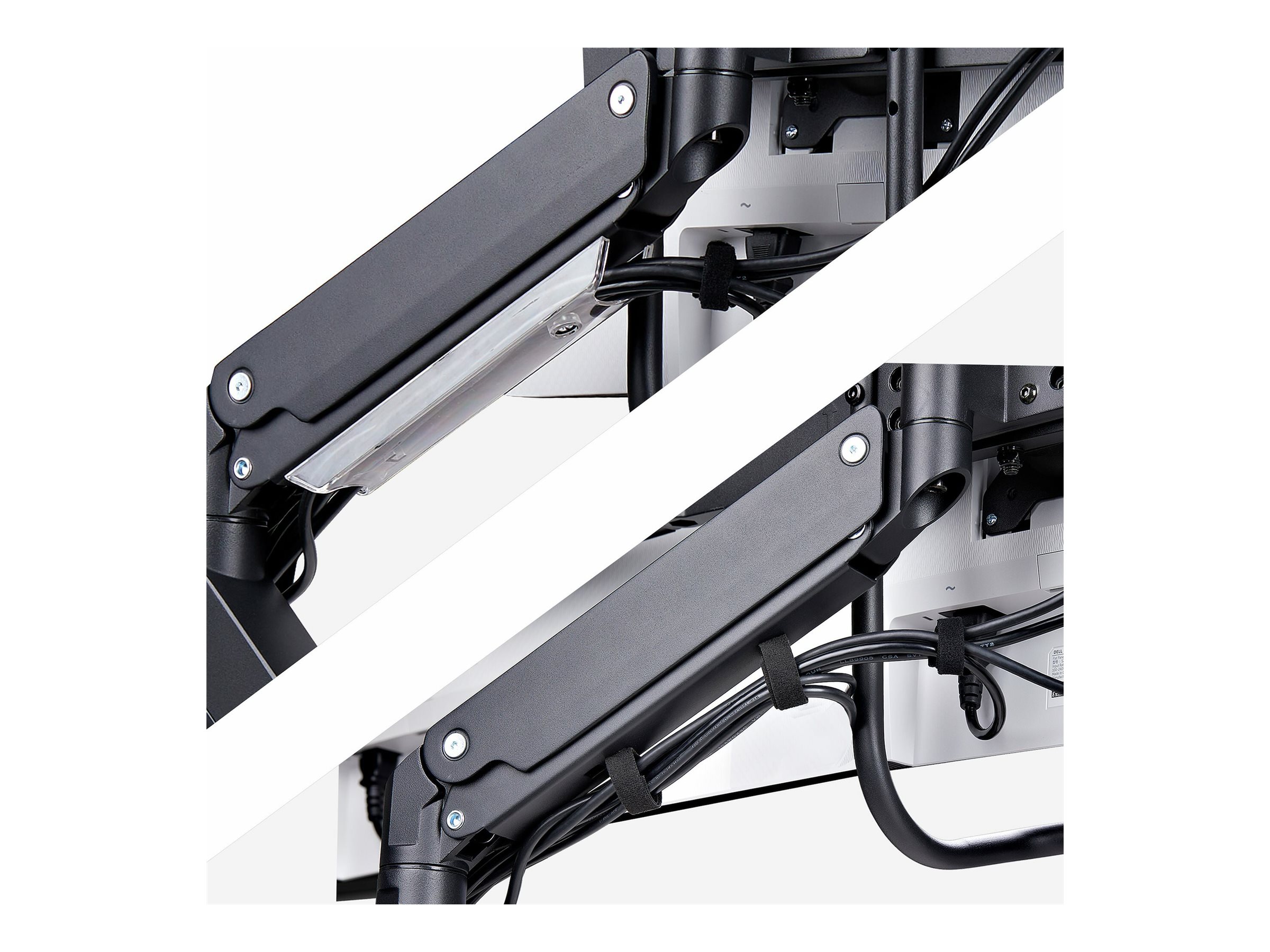 StarTech.com Crossbar Triple Monitor Desk Mount, VESA 75x75100x100 - Befestigungskit - einstellbarer Arm - für 3 LCD-Anzeigen - Dreifach-Monitorhalterung - Aluminium, Stahl, Kunststoff - Schwarz - Bildschirmgröße 43.2-68.6 cm (17"-27")