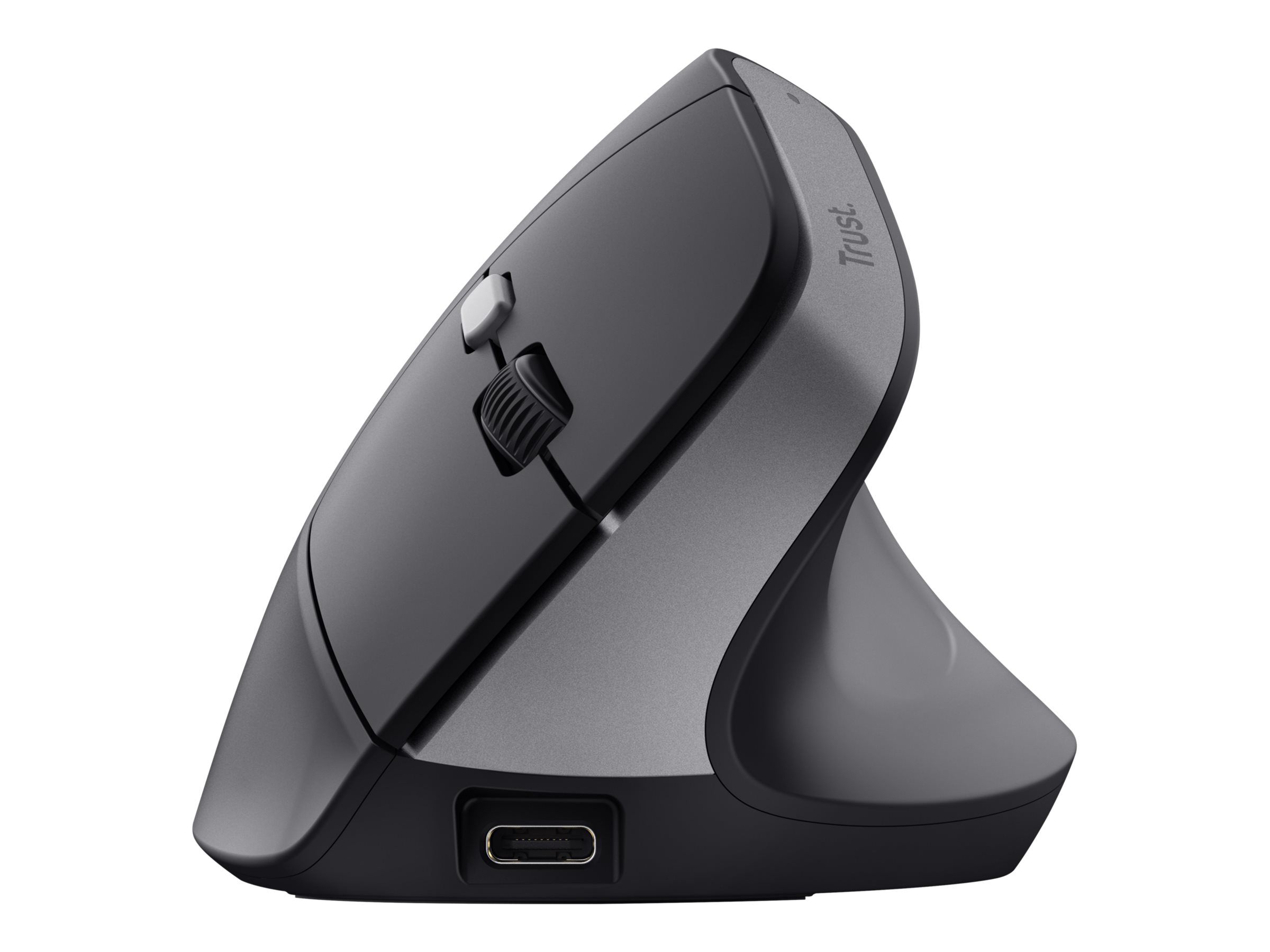 Trust Bayo II - Vertikale Maus - ergonomisch - Für Rechtshänder - optisch - 6 Tasten - kabellos - 2.4 GHz - kabelloser Empfänger (USB)