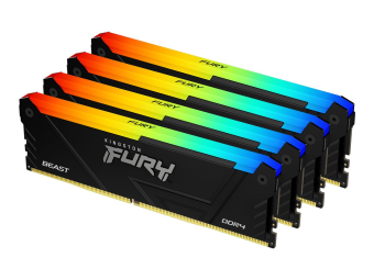 Kingston FURY Beast RGB - DDR4 - Kit - 64 GB 4 x 16 GB