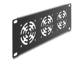 Delock Rackabdeckung - for 3 fans, 60 x 60 mm - Dunkelgrau - 2U - 25.4 cm (10")