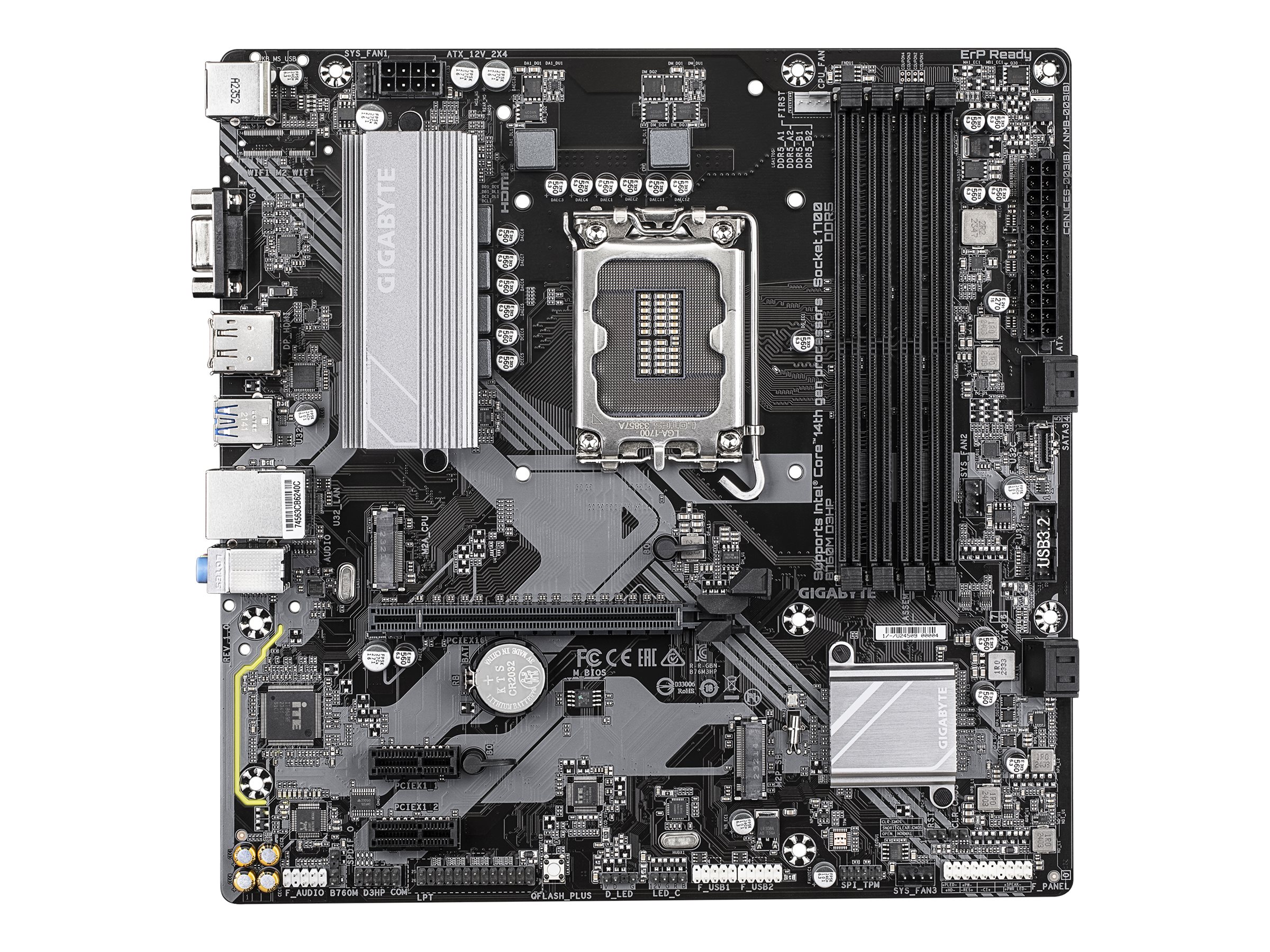 Gigabyte B760M D3HP - Motherboard - micro ATX - LGA1700 Sockel - B760 Chipsatz - USB-C 3.2 Gen 1, USB 3.2 Gen 1 - Gigabit LAN - Onboard-Grafik (CPU erforderlich)