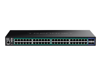 TRENDnet TPE-3524SF - Switch - 52 Ports Web - L2+ - Smart - 48 x 101001000 (PoE+)