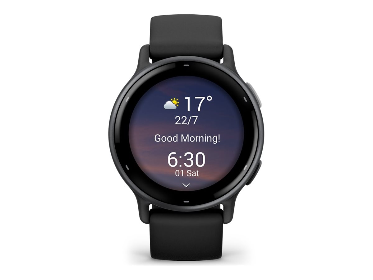 Garmin vívoactive 5 - Schwarz - intelligente Uhr mit Band - Silikon - Handgelenkgröße 125-190 mm - Anzeige 3.04 cm (1.2")