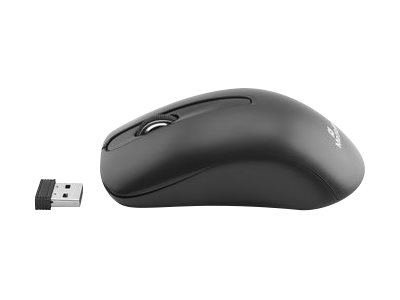 MEDIARANGE MROS209 - Maus - optisch - 3 Tasten - kabellos - 2.4 GHz - kabelloser Empfänger (USB)