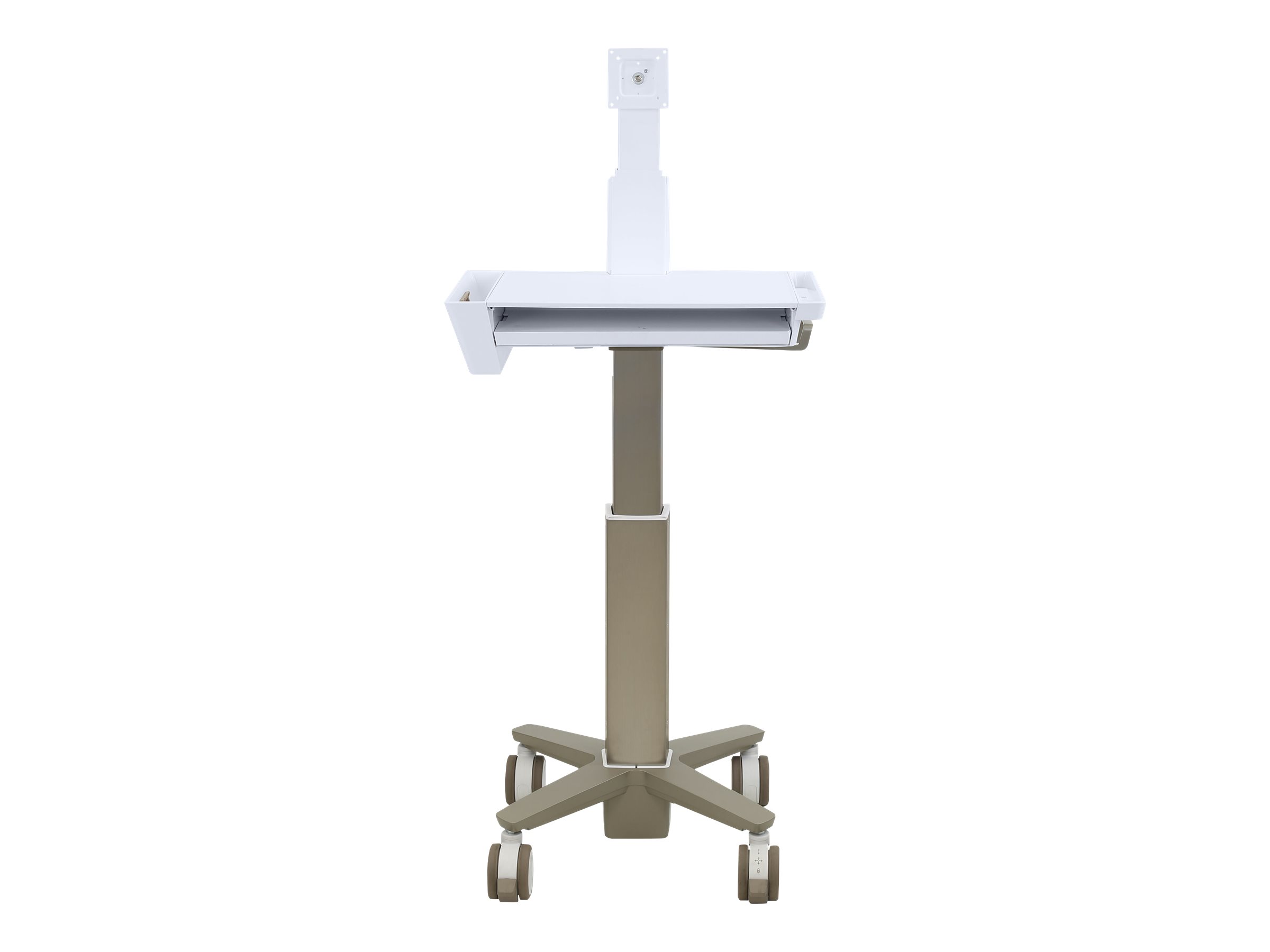Ergotron CareFit Slim 2.0 - Wagen - leichtes Design - für All-In-One  LCD-Display - medizinisch - Aluminium, hochwertiger Kunststoff, verzinkter Stahl - weiß, Warm Gray - Bildschirmgröße bis zu 68,6 cm (bis zu 27 Zoll)