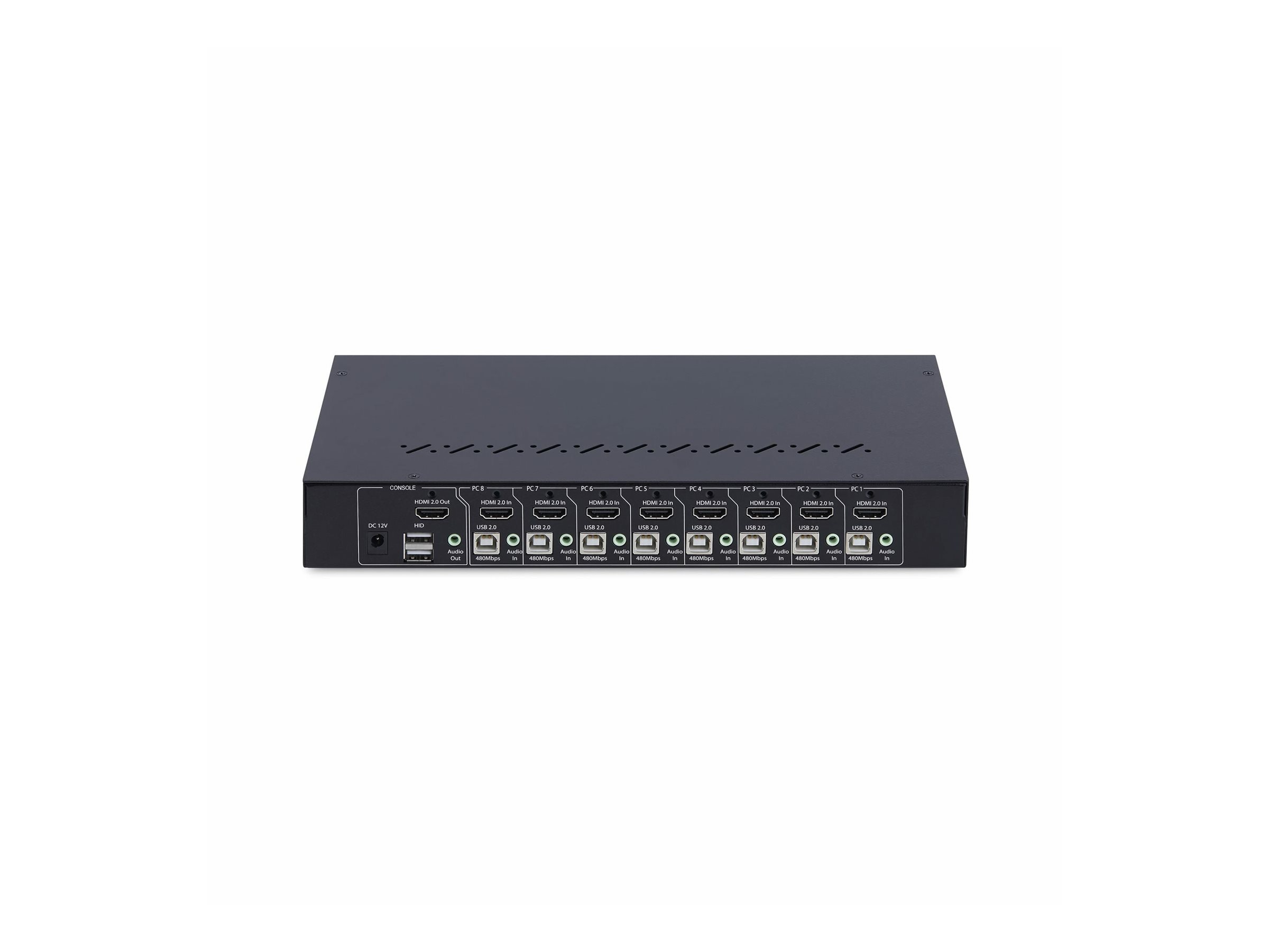 StarTech.com 8-Port HDMI KVM Switch w1U Rack Mount Kit, 4K 60Hz