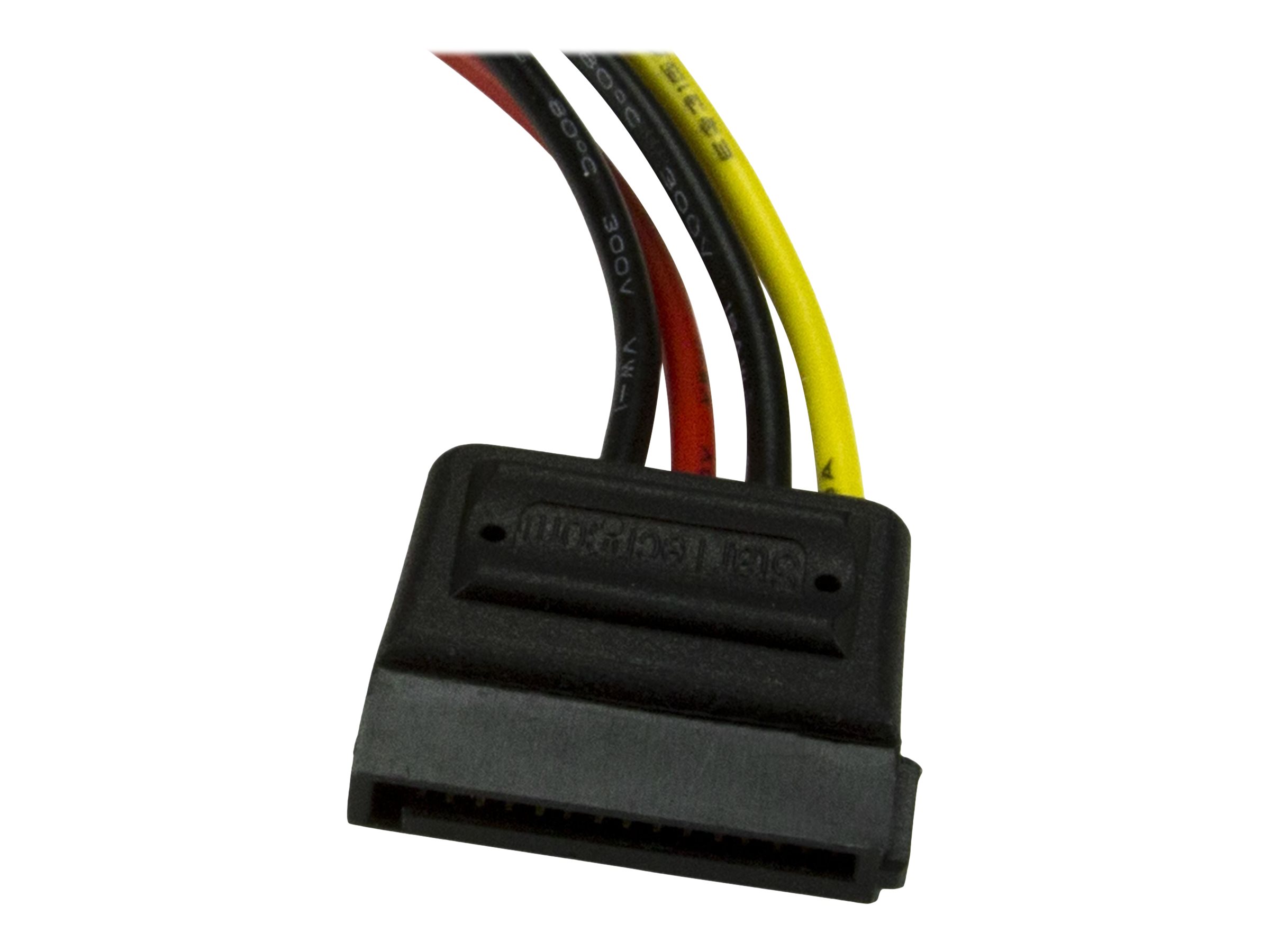 StarTech.com 15cm 4 Pin Molex auf SATA Kabel - LP4  Serial-ATA Stromadapter - S-ATA 15 Pin Buchse  4 Pin LP-4 Stecker - Stromkabel - SATA-Stromstecker (M)
