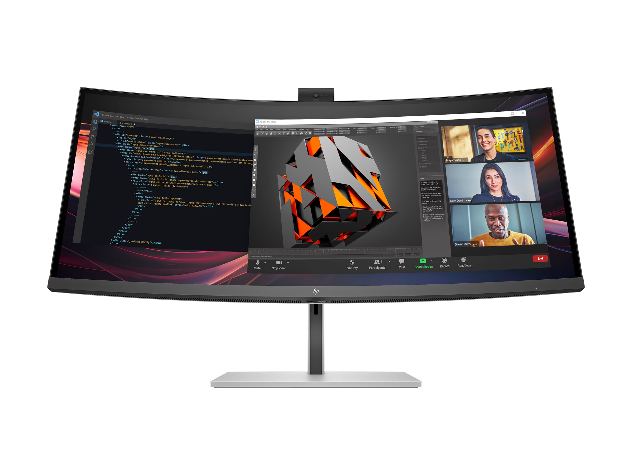 HP 734pm - Series 7 Pro - LED-Monitor - gebogen - 86.4 cm (34)