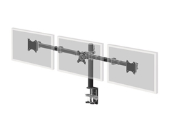 Iiyama DS1003C-B1 - Aufstellung - einstellbarer Arm - für 3 Monitore - Schwarz - Bildschirmgröße 25.4-68.6 cm (10"-27")