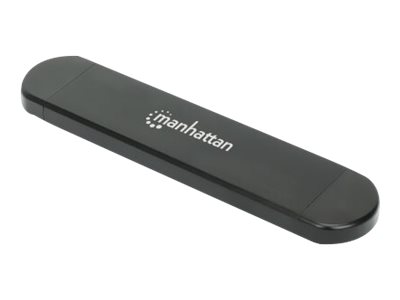 Manhattan M.2 NVMe and SATA SSD Enclosure, USB-C & USB-A Male Connection, Up to 10 Gbps (USB 3.2 Gen2 aka USB 3.1)
