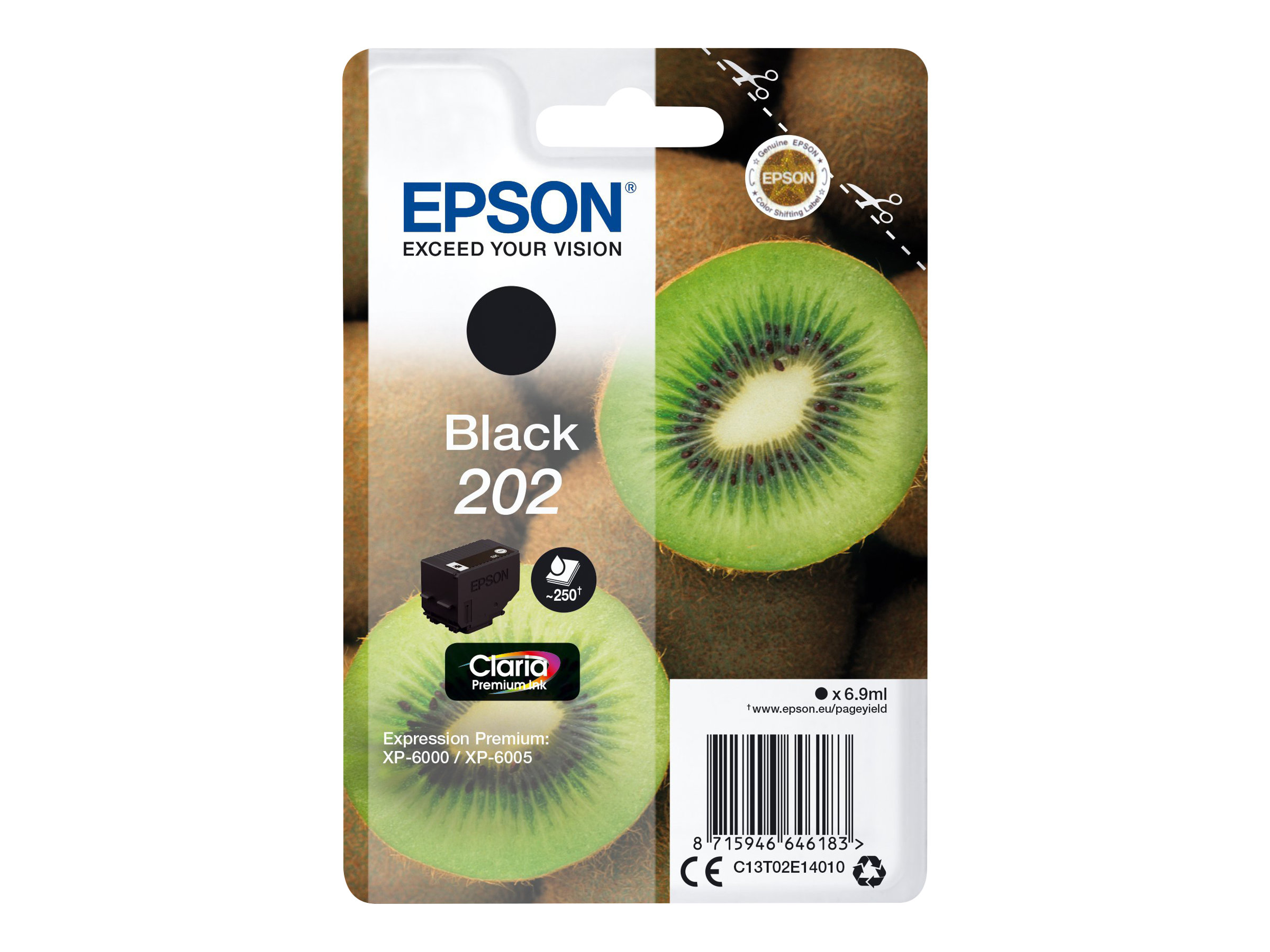 Epson 202 - 6.9 ml - Schwarz - original - Blisterverpackung