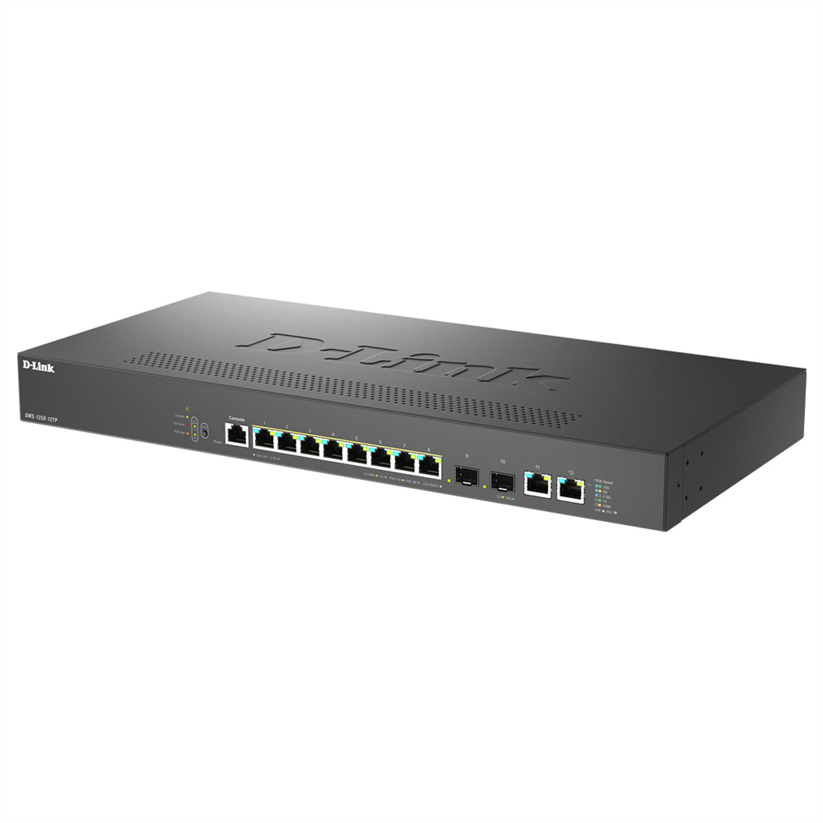 D-Link DMS 1250-12TP - Switch - L2+ - Smart - 8 x 1010010002.5G (PoE+)