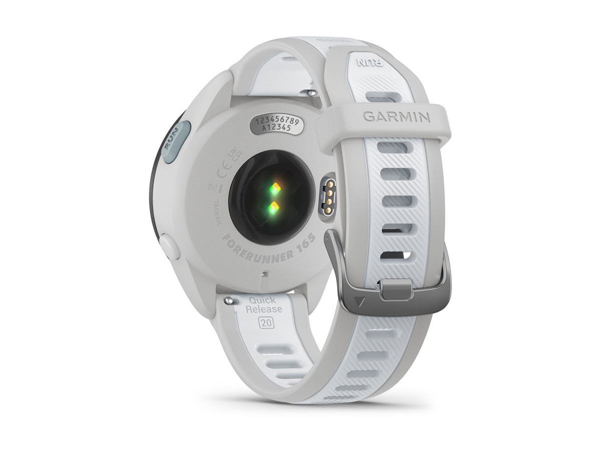 Garmin Forerunner 165 - Nebelgrau - Sportuhr mit Band - Silikon - Whitestone - Handgelenkgröße 126-203 mm - Anzeige 3 cm (1.2")