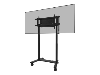 Neomounts Wagen - motorisiert - für Flachbildschirm - fest - verriegelbar - Stahl - Schwarz - Bildschirmgröße 190.5-292.1 cm (75"-115")