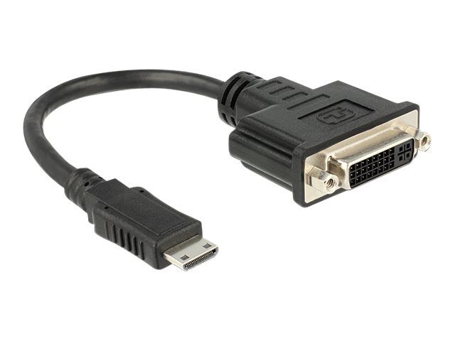 Delock Videoadapter - 19 pin mini HDMI Type C männlich zu DVI-I weiblich
