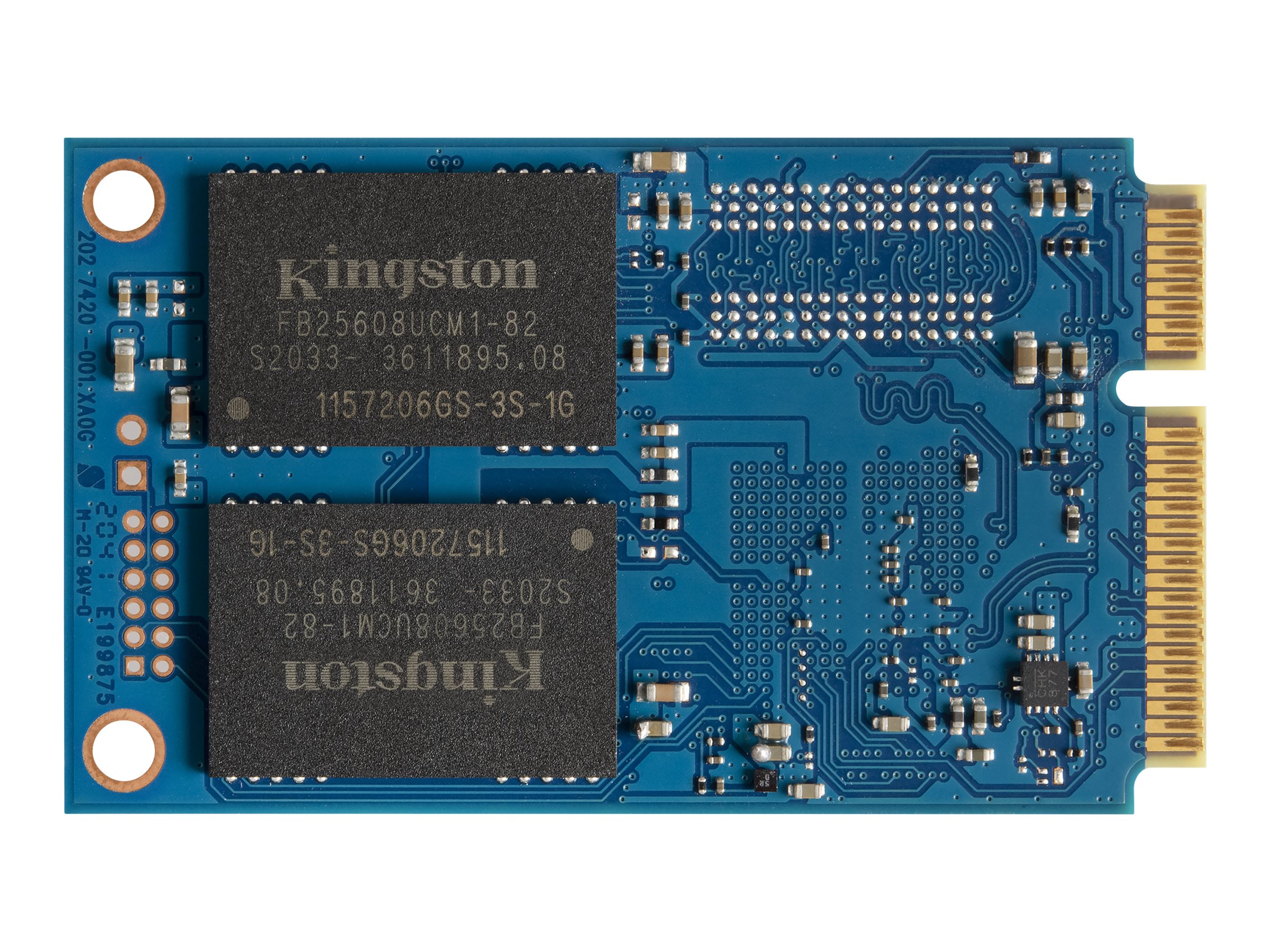 Kingston KC600 - SSD - verschlüsselt - 512 GB - intern - mSATA - SATA 6Gbs - 256-Bit-AES - TCG Opal Encryption, Self-Encrypting Drive (SED)