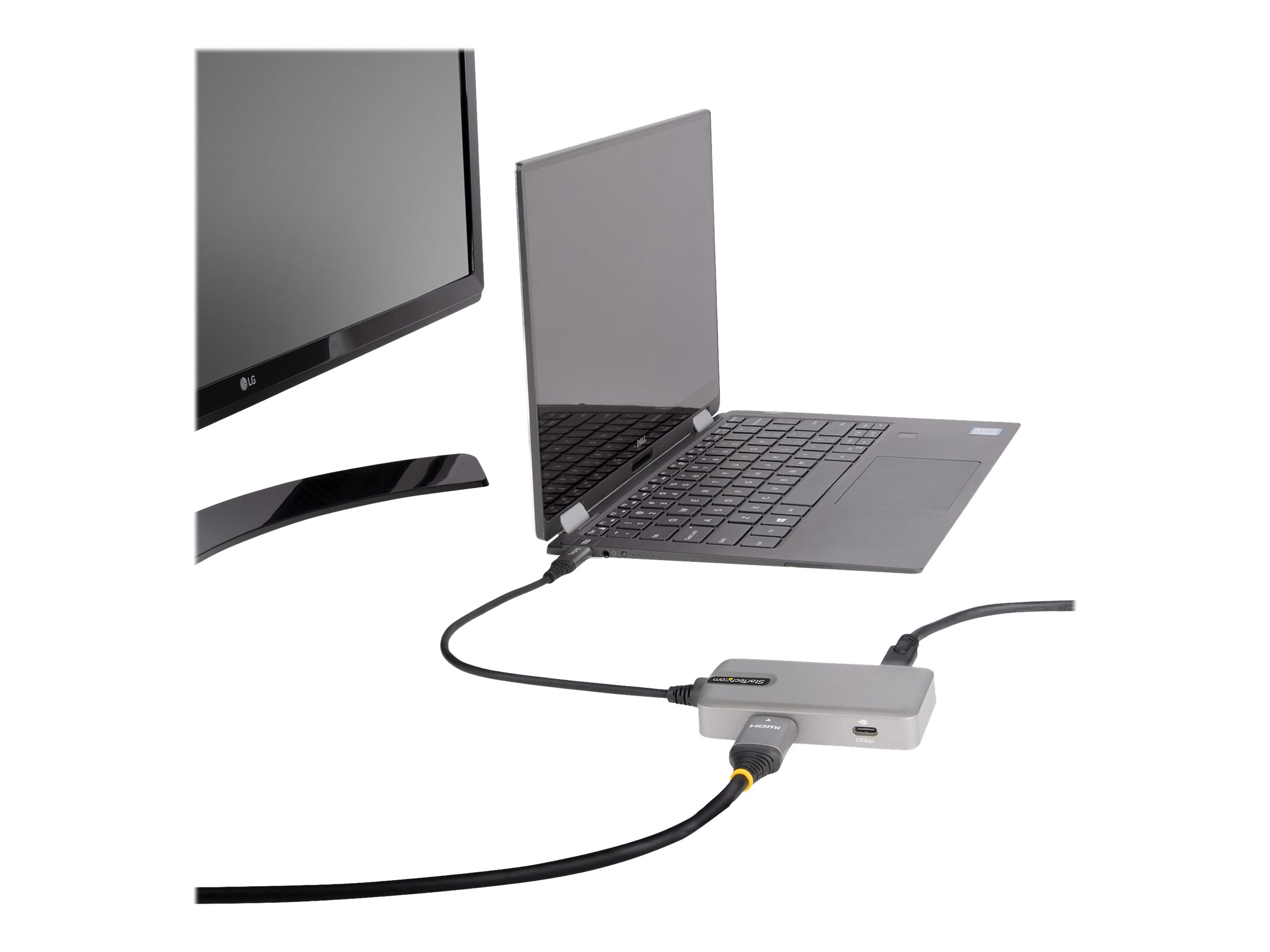 StarTech.com USB-C Multiport Adapter - USB-C auf 4K 60Hz HDMI 2.0, 100W PD Pass-through - 3-Port 10Gbits USB 3.1 Hub - Reiseadapter USB Typ-C Mini Docking Station - 25cm Kabel (DKT31CHPD3)