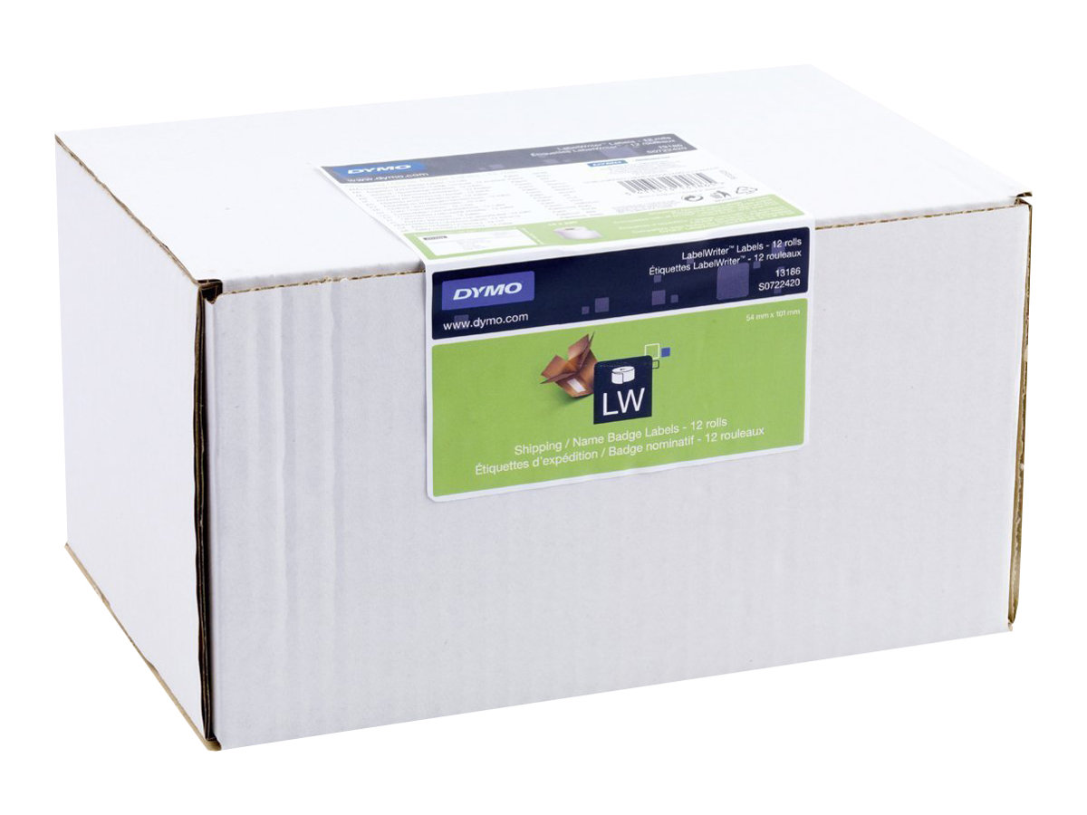 Dymo Shipping  Name Badge Labels - Klebstoff - weiß - 54 x 101 mm 2640 Etikett(en) (12 Rolle(n)