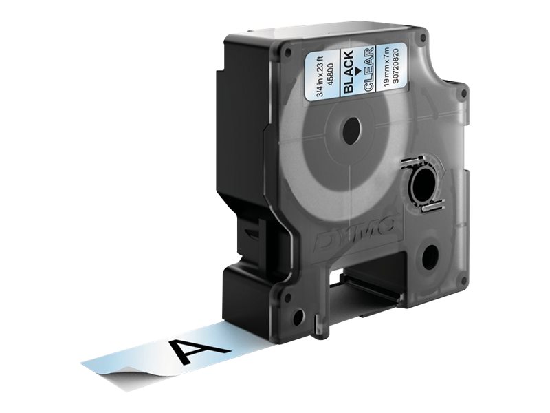 Dymo D1 Standard - Polyester - selbstklebend - schwarz auf durchsichtig - Rolle (1,9 cm x 7 m)