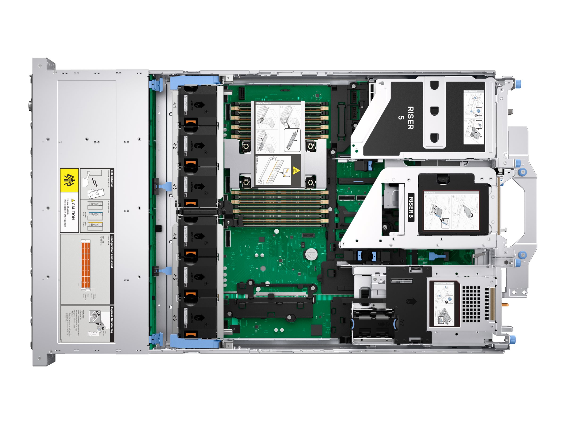 Dell PowerEdge R570 - Server - Rack-Montage - 2U - 1-Weg - 1 x Xeon 6517P  3.2 GHz - RAM 32 GB - SAS - Hot-Swap 6.4 cm (2.5")
