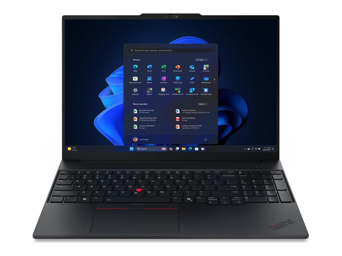 Lenovo ThinkPad E16 Gen 4 21Y4 - AMD Ryzen AI 7 345  2 GHz - Win 11 Pro - Radeon 840M - 16 GB RAM - 512 GB SSD TCG Opal Encryption 2, NVMe - 40.6 cm (16")