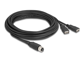 Delock Kabel USB  seriell - 8-polig M12-A (W)