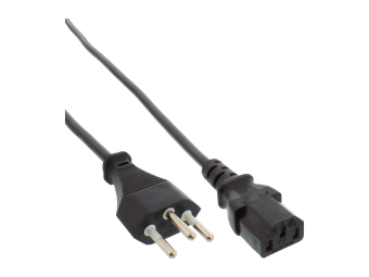 InLine Netzkabel - Netzstecker Schweiz auf Kaltgerätestecker C13 - 1,8m