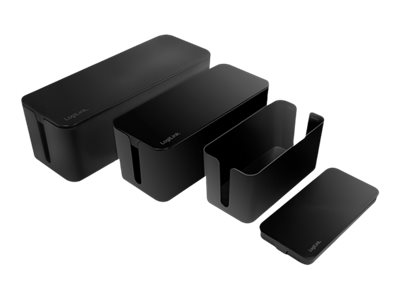 LogiLink Set Kabelmanagement-Box - Schwarz