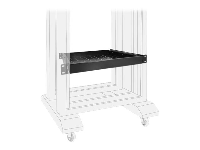 Delock Rack-Schublade - Schwarz - 1U - 48.3 cm (19")