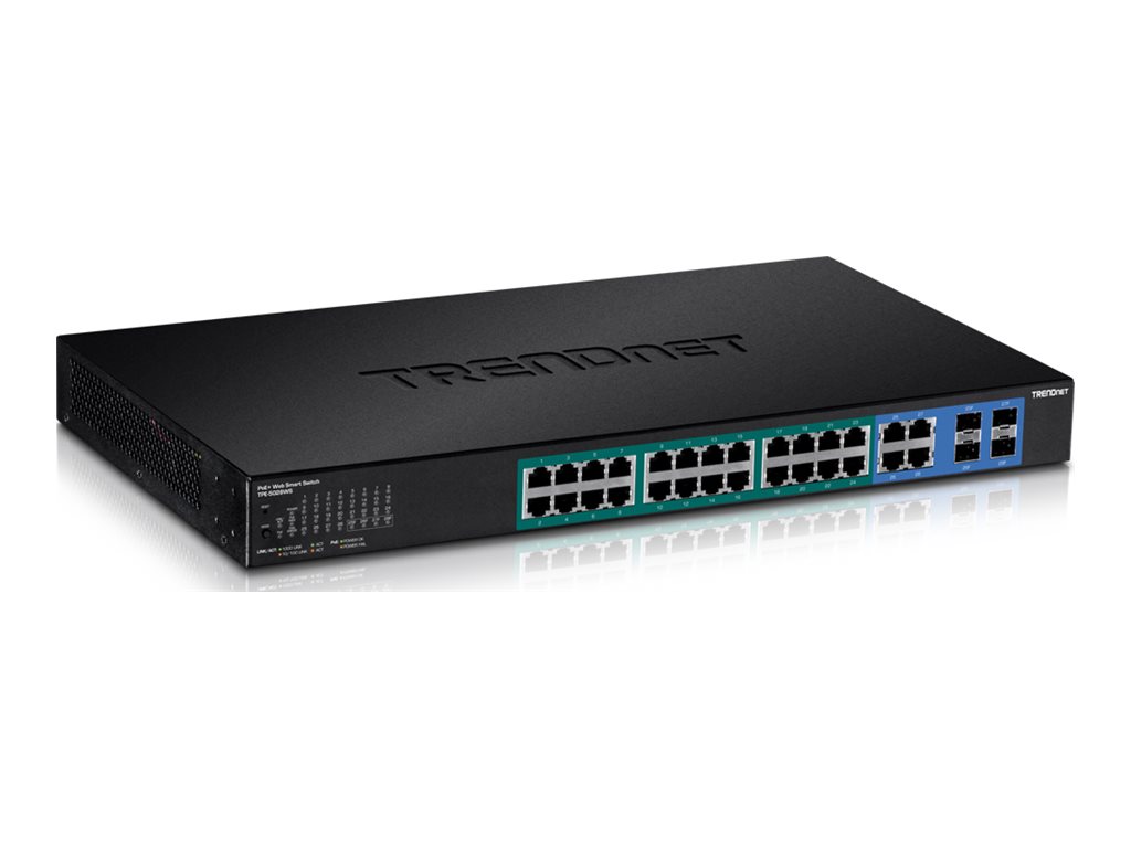 TRENDnet TPE 5028WS - Switch - Smart - 24 x 101001000 (PoE+)