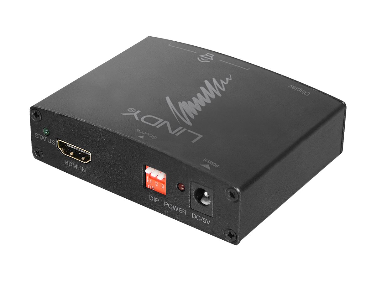 Lindy HDMI 4K Audio Extractor with bypass - HDMI-Audiosignal-Extractor
