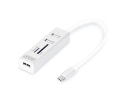 DIGITUS USB Typ-C OTG 3-Port Hub + Kartenleser