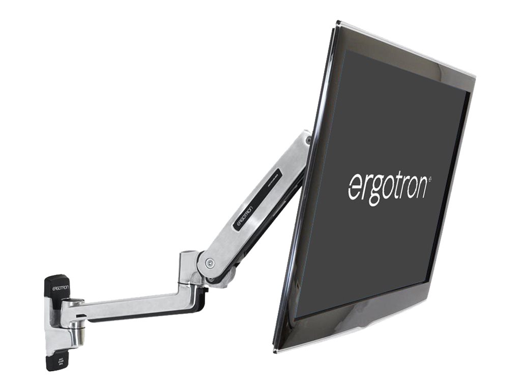 Ergotron LX - Befestigungskit (Steh-Sitz-Arm, Verlängerung, Basis, VESA-Adapter) - für LCD-Display - Kapazität 3,2 - 11,3 kg - Polished Aluminum - Bildschirmgröße bis zu 106,7 cm (bis zu 42 Zoll)
