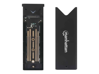 Manhattan M.2 NVMe SSD Enclosure USB-C Female Connection 10 Gbps (USB 3.2 Gen2 aka USB 3.1)