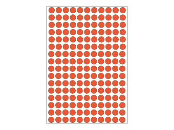 HERMA Permanenter Klebstoff - Rot - 8 mm rund 5632 Etikett(en) (32 Bogen x 176)