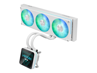 ASUS Prime SLC II 360 ARGB LCD - White Edition - Prozessor-Flüssigkeitskühlsystem - Kühlergröße 360 mm - (für AM4, AM5, LGA1851, LGA1700)