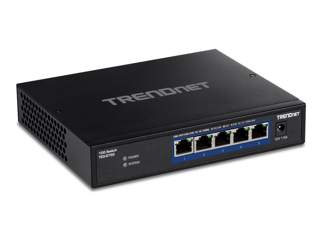 TRENDnet TEG-S750 - Switch - unmanaged - 5 x