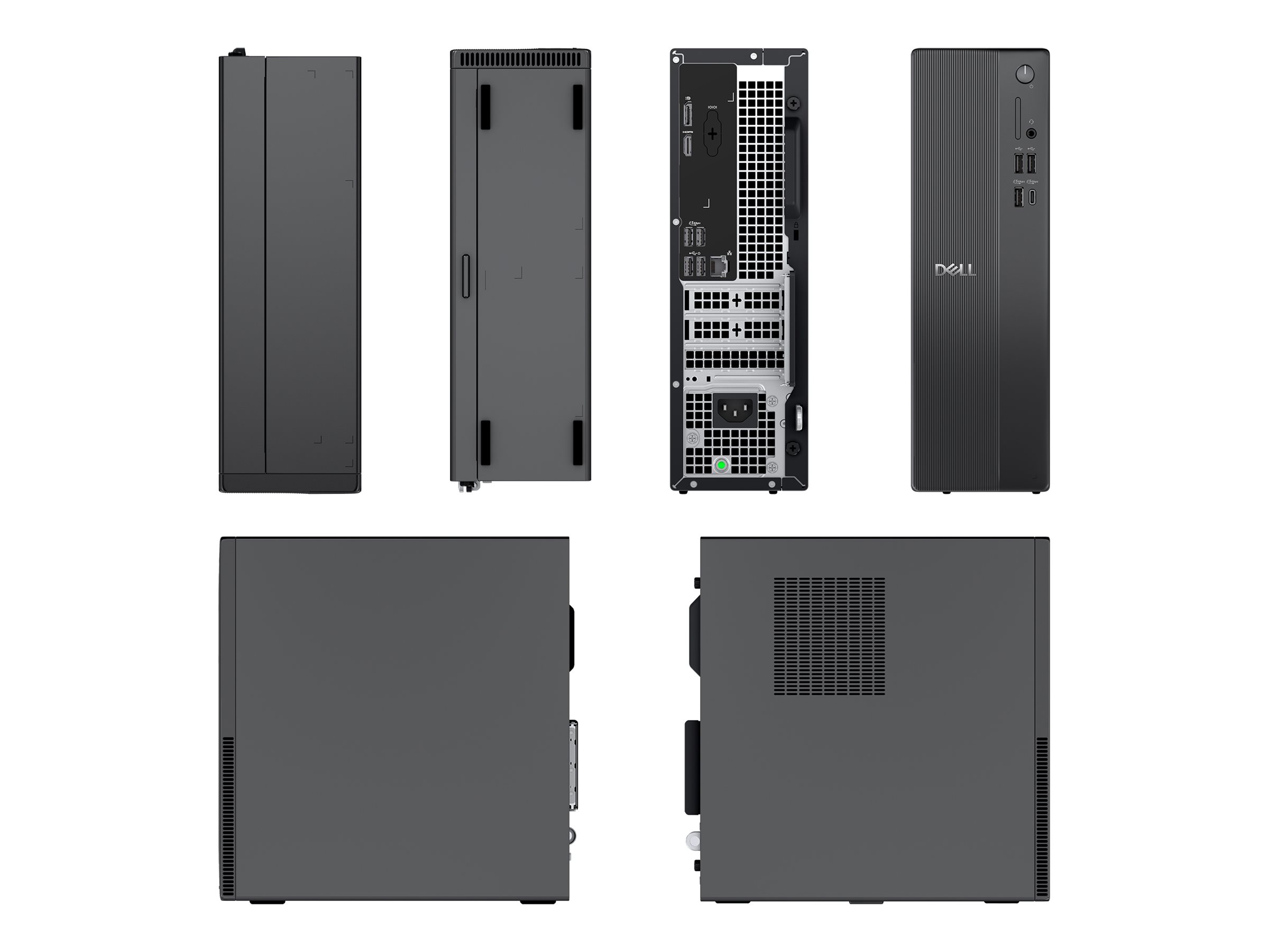 "Dell Pro Slim Essential QVS1260 - Schlanker Desktop - Core Ultra 5 225  3.3 GHz - RAM 16 GB - SSD 512 GB - NVMe, QLC, Class 25 - Intel Graphics - Wi-Fi 6, Bluetooth, 1GbE - WLAN 802.11abgnacax, Bluetooth - Win 11 Pro - Monitor keiner - Schwarz, s