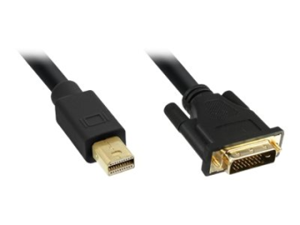 InLine Mini DisplayPort zu DVI Konverter Kabel - schwarz - 2m