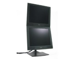Ergotron DS100 - Befestigungskit (28" Stange, Basis, 2 Drehgelenke, 2 VESA-Adapter) - schmal - für 2 LCD-Displays - Stahl, Aluminium - Schwarz - Bildschirmgröße bis zu 68,6 cm (bis zu 27 Zoll)
