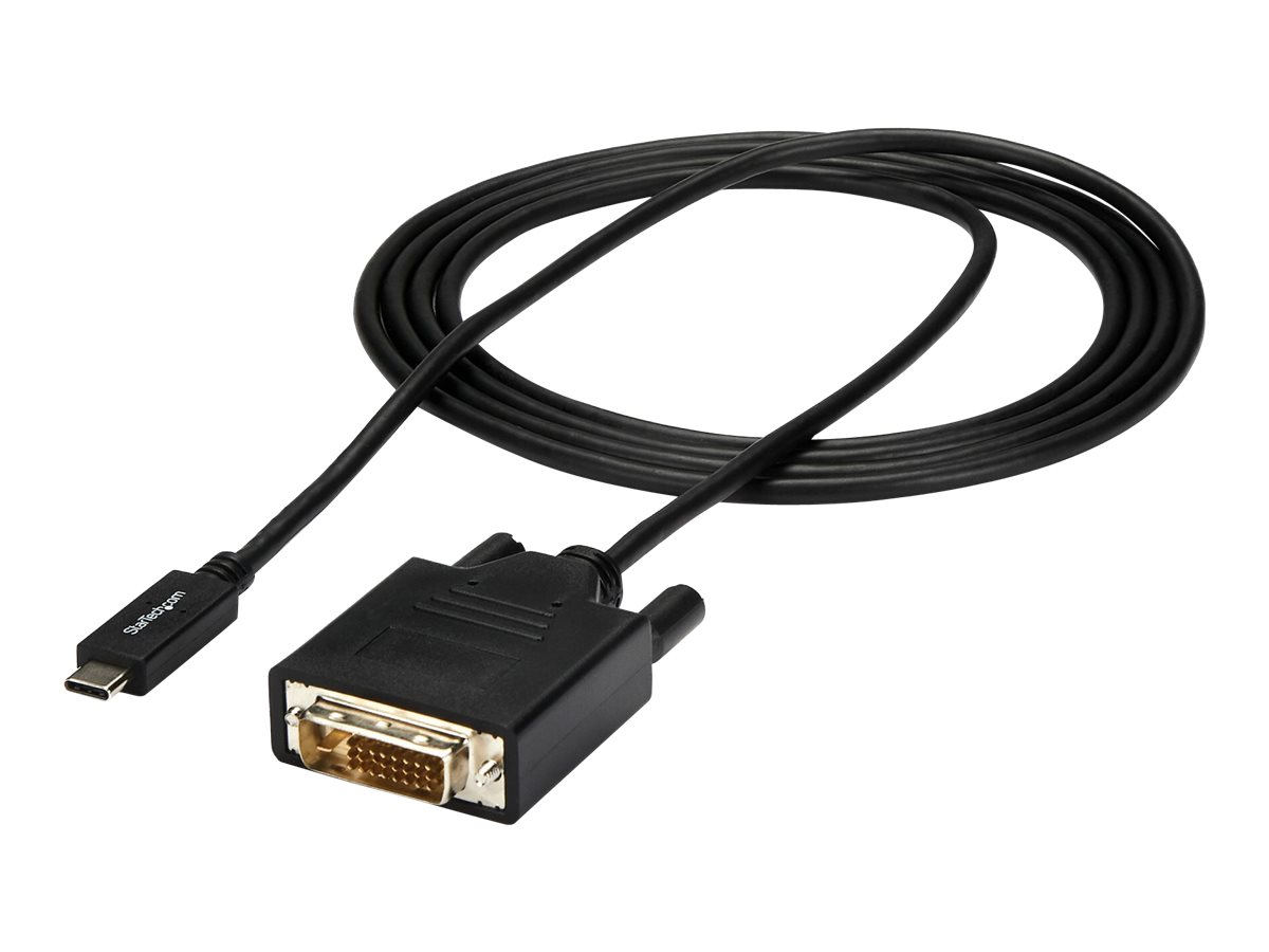 StarTech.com USB-C to DVI Cable - 6 ft  2m - 1080p - 1920x1200 - USB-C DVI Monitor Cable - USB C Cable - Computer Monitor Cable (CDP2DVIMM2MB)