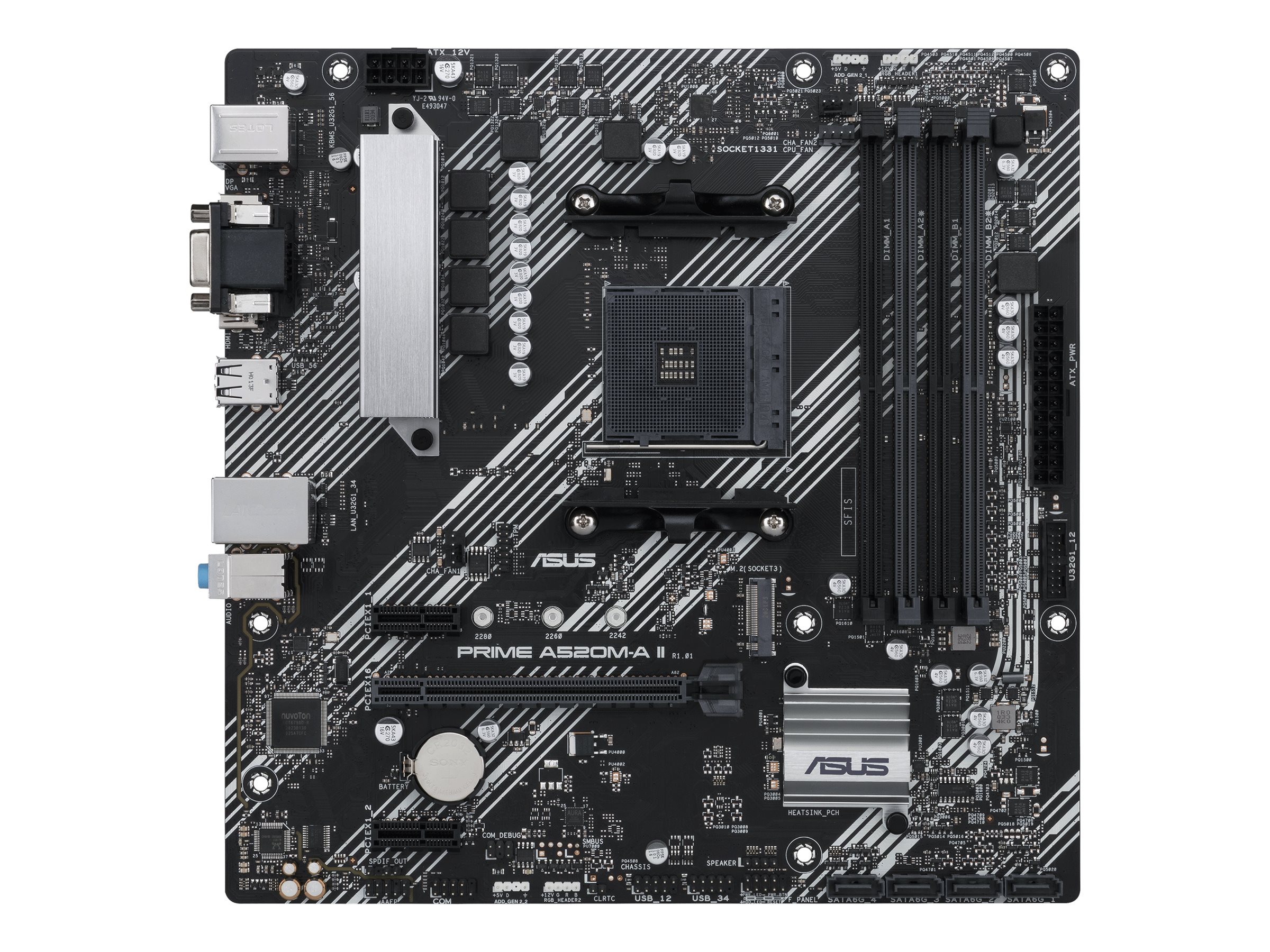 ASUS PRIME A520M-A IICSM - Motherboard - micro ATX - Socket AM4 - AMD A520 Chipsatz - USB 3.2 Gen 1 - Gigabit LAN - Onboard-Grafik (CPU erforderlich)