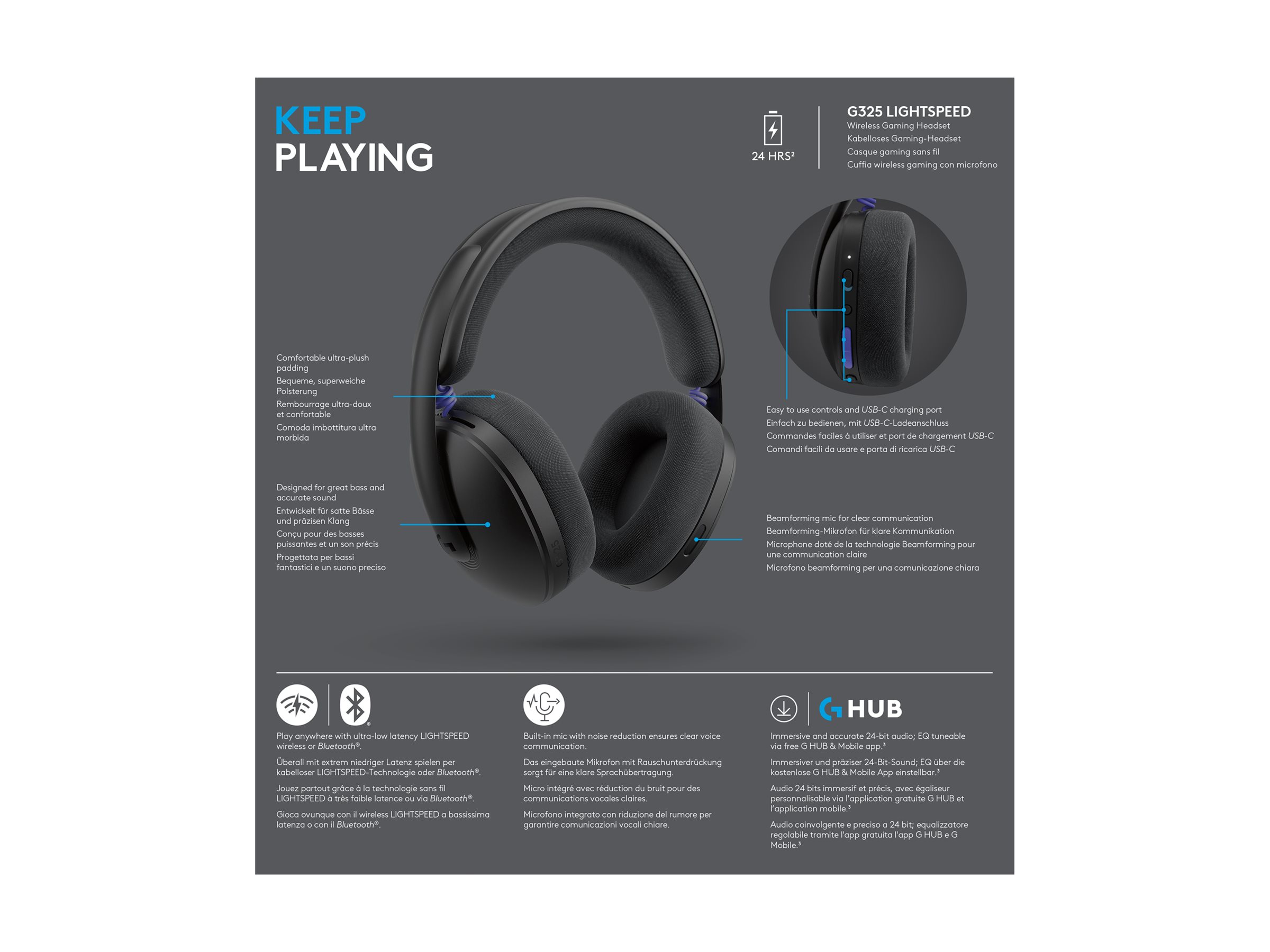 Logitech G G325 - Headset - ohrumschließend -