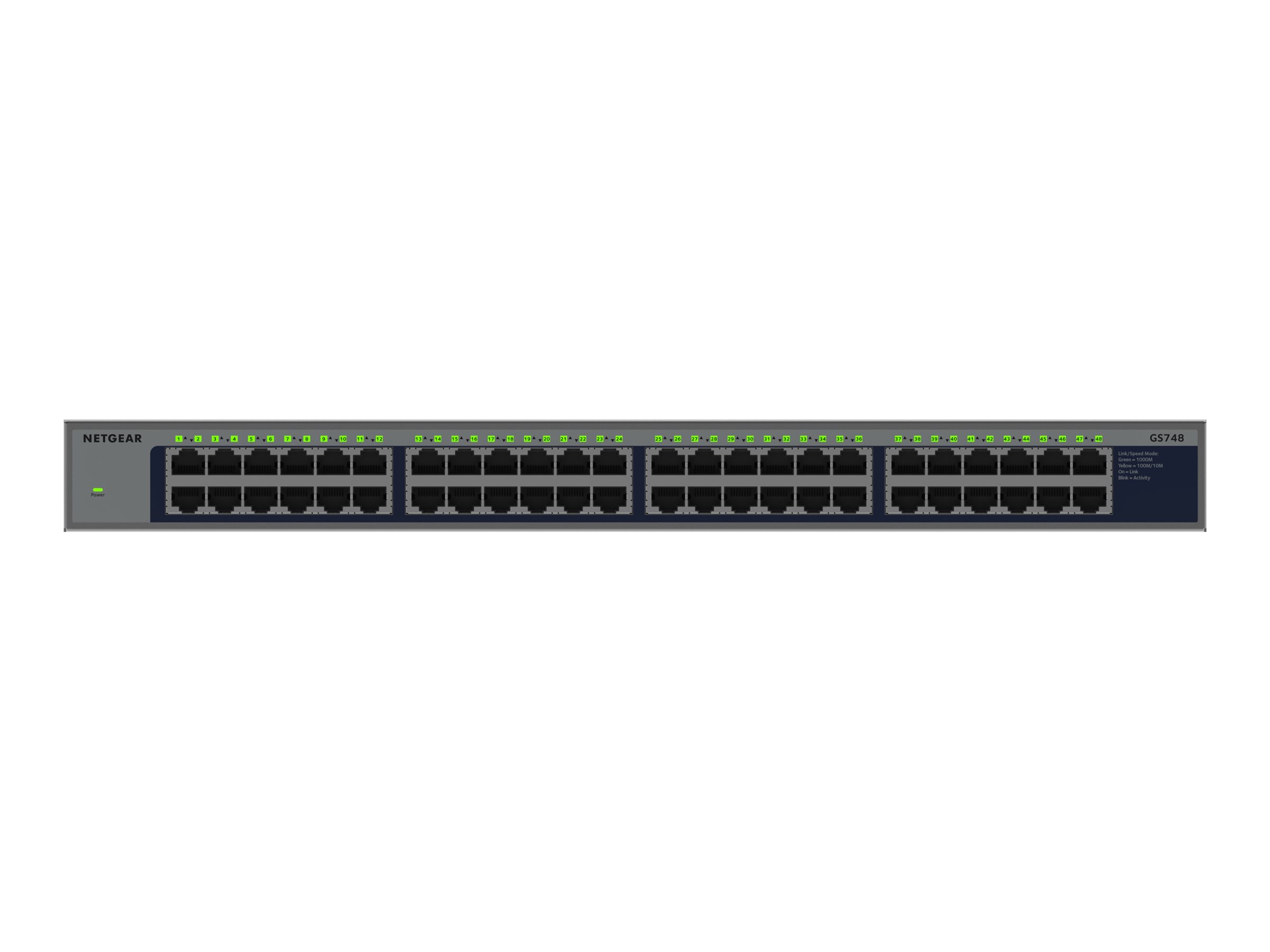 Netgear GS748 - Switch - unmanaged - 48 x 101001000